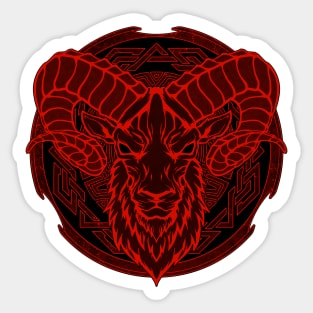 Viking Celtic Ram Aries Zodiac Sticker